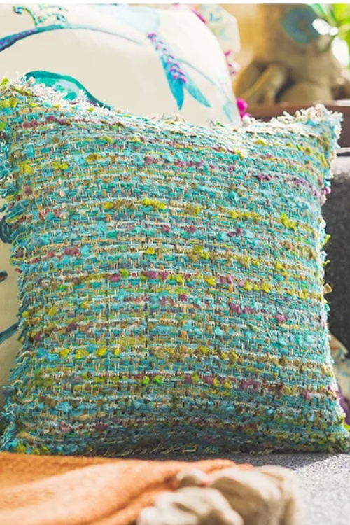 Onset Homes Enlaced Turquoise Cushion Cover