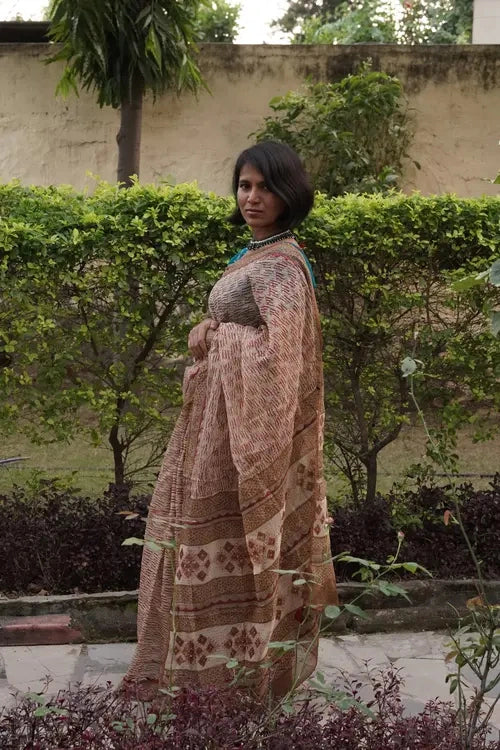 Sadhna"Suvarna"Saree Cotton Kota Doriya