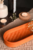 Kadam HaatHandmade Bamboo Bedside Tray - (Set of 2) - Orange