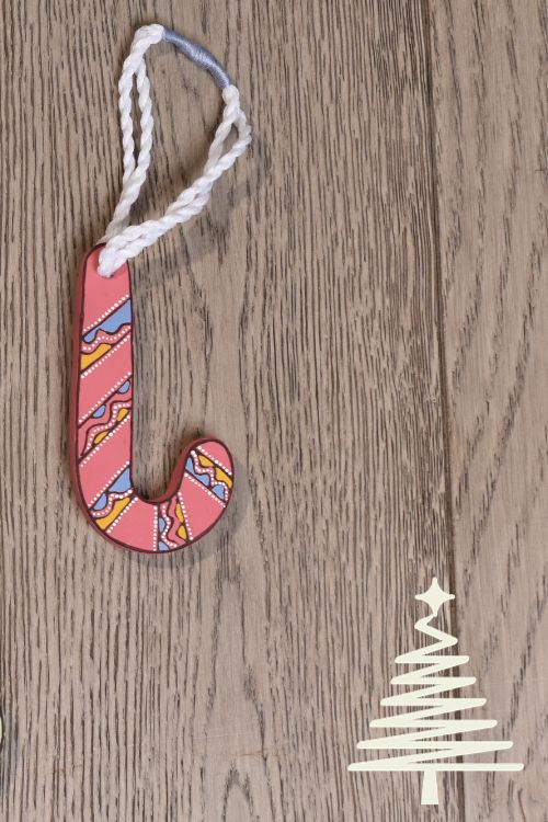 Antarang- Christmas Joy, Handcrafted: Terracotta Ornaments -  Pink (Set Of 4)