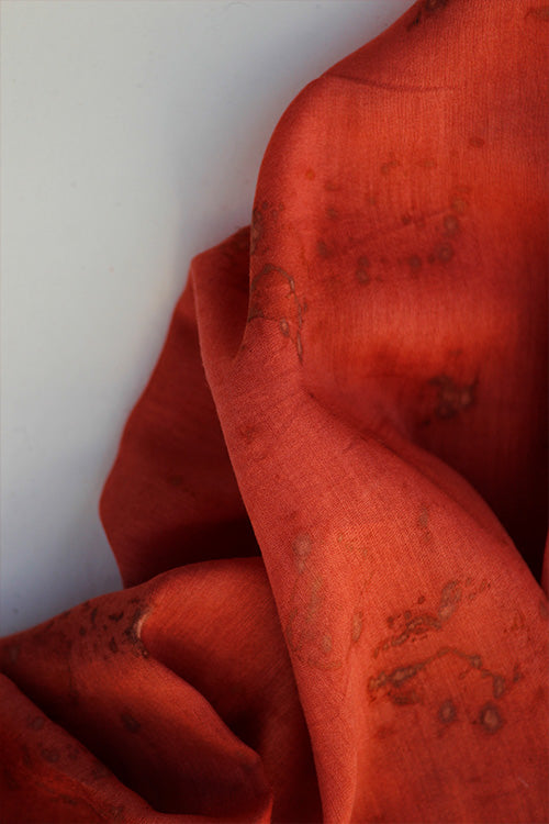 Mulya "SURKH" Eco Printed Cotton Silk Yardage