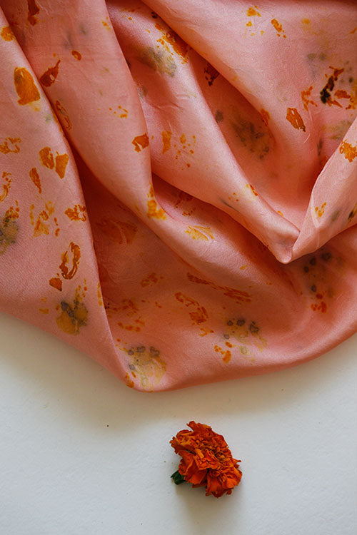 Mulya "VIRAH" Eco Printed Habutai Silk Yardage