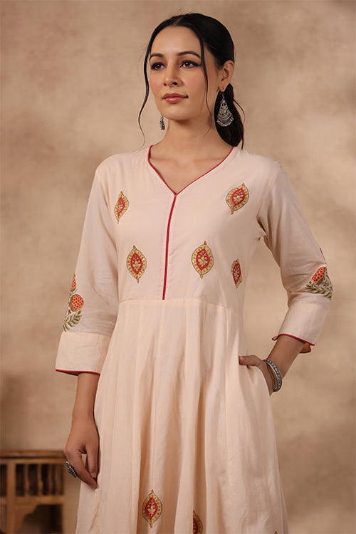 Shuddhi Peach And Orange Long Dress