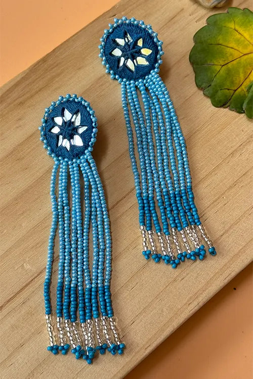 Antarang- Jil-Mil Earrings- Royal Blue