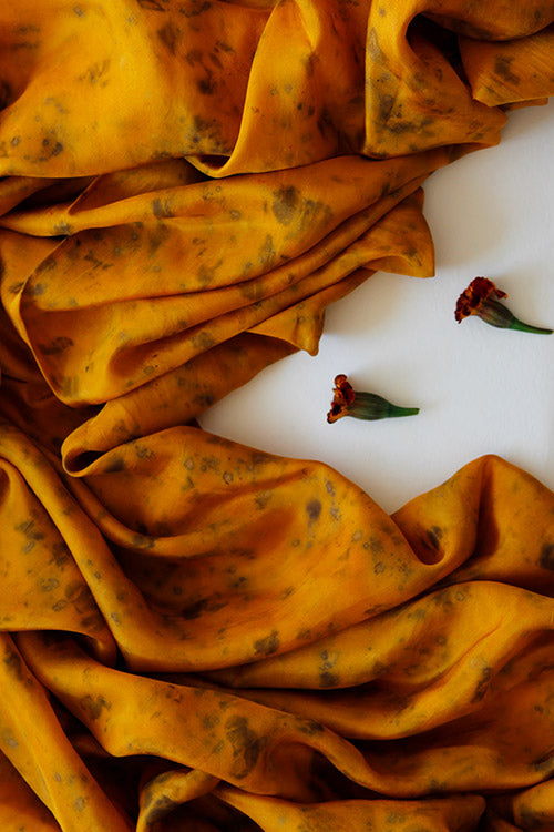 Mulya "MATI" Eco Printed Habutai Silk Yardage