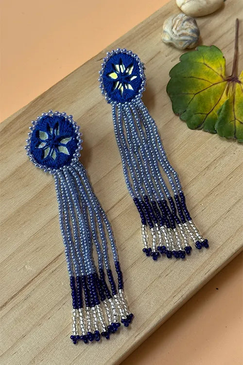 Antarang- Jil-Mil Earrings- Navy Blue