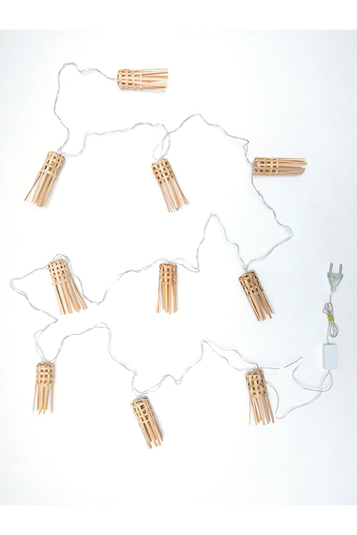 Greenkraft Frill Handcrafted bamboo Natural String Light