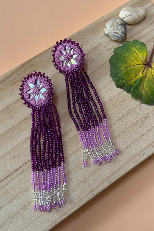 Antarang- Jil-Mil Earrings- Purple