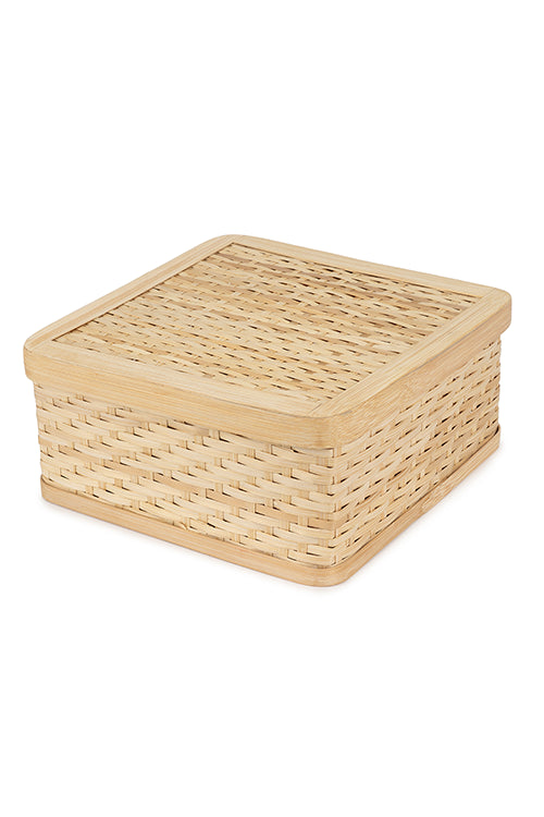 Greenkraftsora Handcrafted Bamboo Square Box - Set Of 3