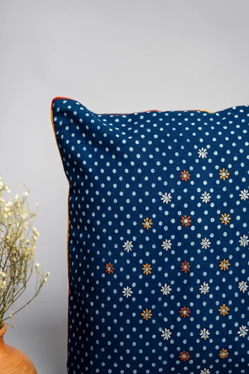 Craftroots Artisan Made Lazy Polka Dots Cushion Cover