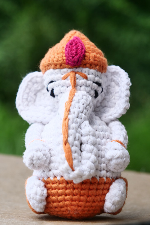 Himalayan Blooms Hand Made Crochet Soft Toys - Ganesha