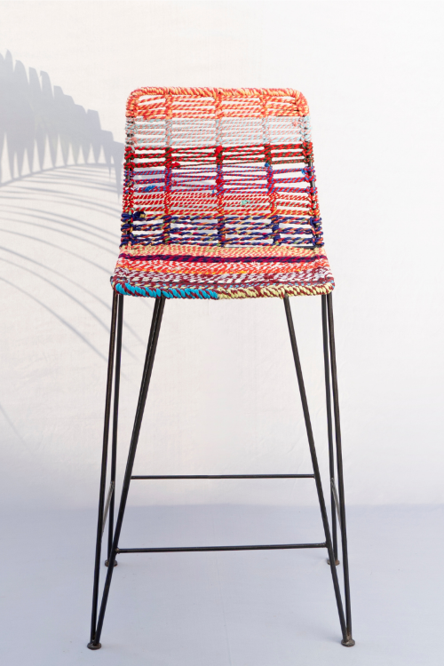 Textile Stool Sirohi Seher Textile Waste Bar Stool – Okhaistore