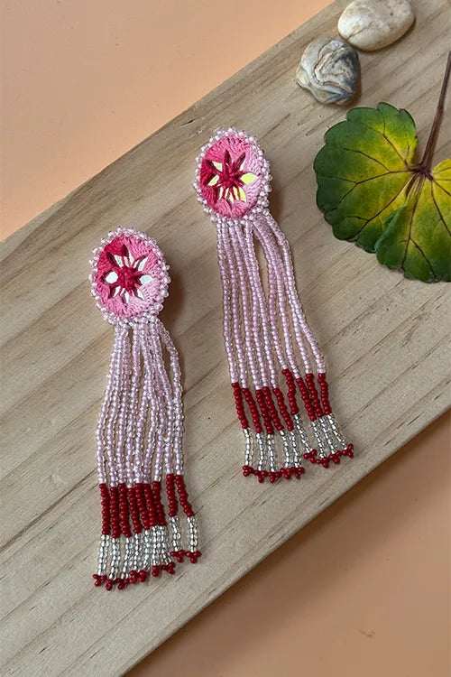 Antarang- Jil-Mil Earrings- Shaded Pink
