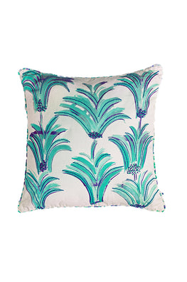Onset Homes Sprig Cushion Cover-Turquoise-20X20