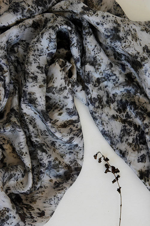 Mulya "KAKLI" Eco Printed Habutai Silk Yardage