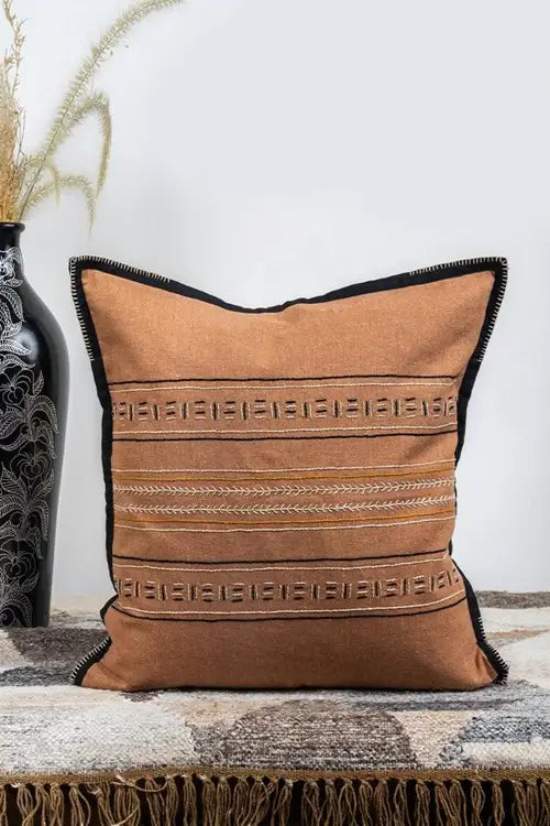 Craftroots Rust Handcrafted & Handwoven Artisan Cushion Cover Set Of 2