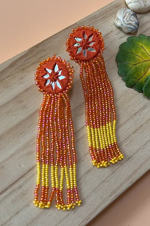 Antarang- Jil-Mil Earrings- Orange
