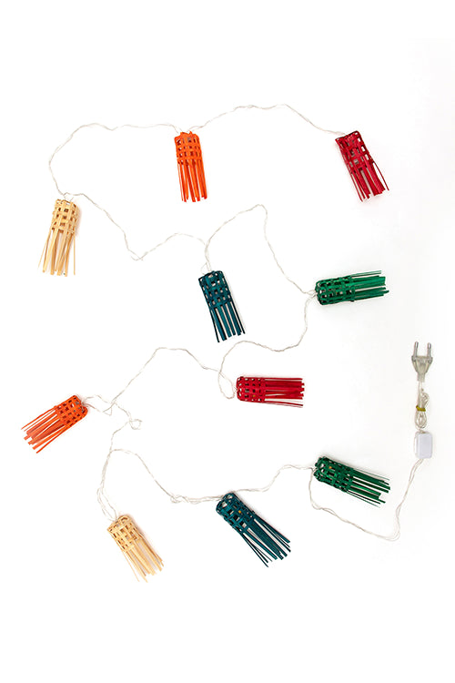Greenkraft Multicoloured Frill Handcrafted bamboo String Light