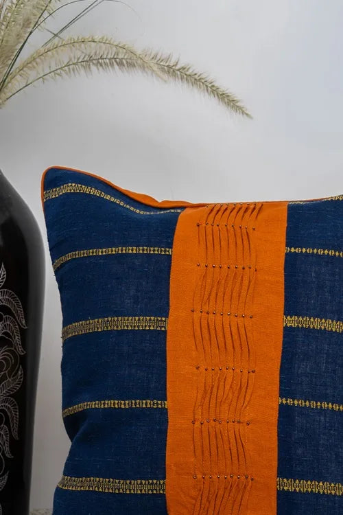 Craftroots Blue Bhujodi Cushion Cover