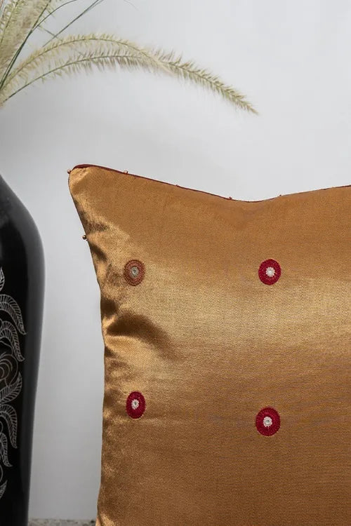 Craftroots Gaji Silk Crafted Mirror Cushion Cover