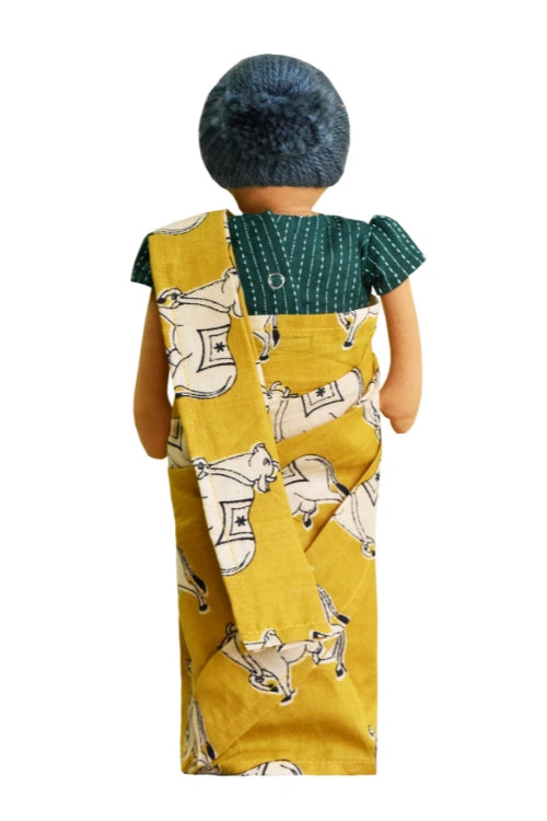 The Good Doll Nilah'S Paati 12 Inch Girl Doll Yellow Saree