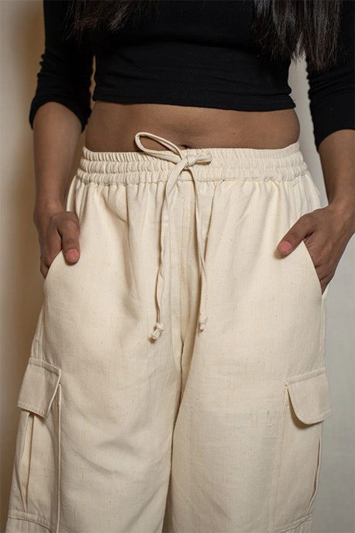 Moralfibre Cargo Pants In High Quality Skin Friendly Processed Handspun