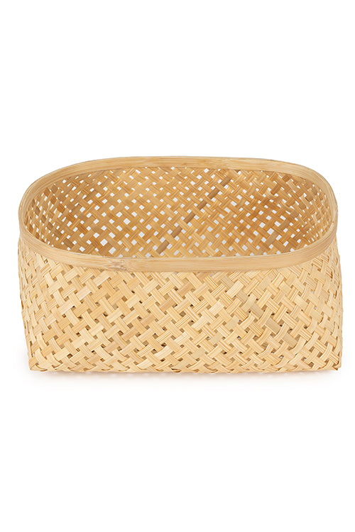 Greenkraftelia Handcrafted Bamboo Basket - Setr Of 2