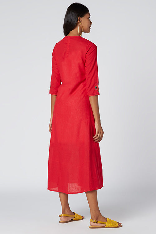 Okhai 'Strength' Embroidered Cotton Dress | Relove