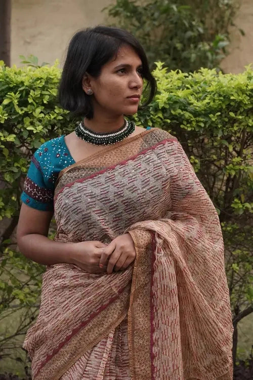 Sadhna"Suvarna"Saree Cotton Kota Doriya