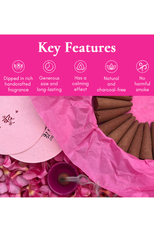 Boond Fragrances Gulabi Dhoop - Pure Indian Rose Incense Cones