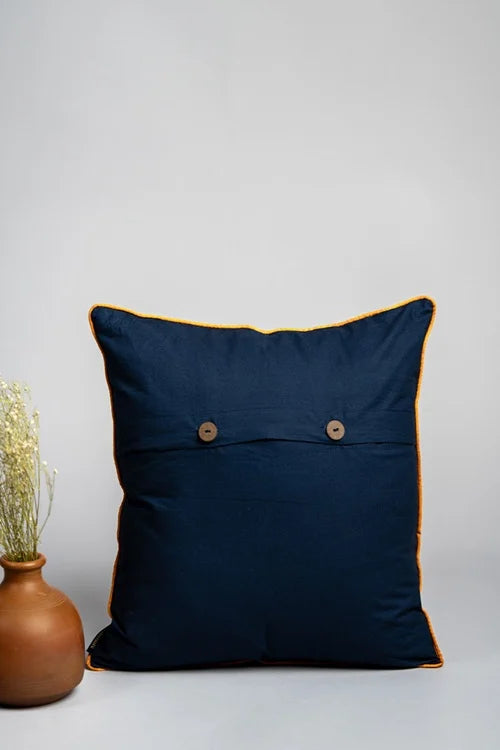 Craftroots Block Printed Polo Rings Cushion Cover