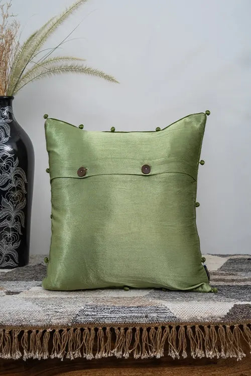 Craftroots Gaji Silk Mirror Cushion Cover