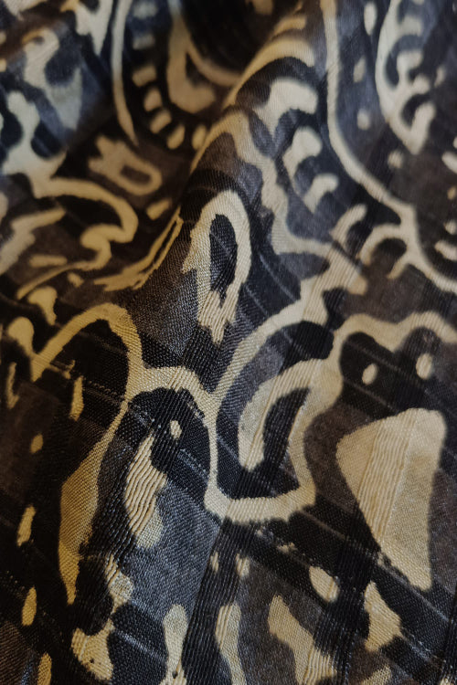 Creative Bee 'IDRA' Natural Dye Block Printed Tussar Silk Fabric