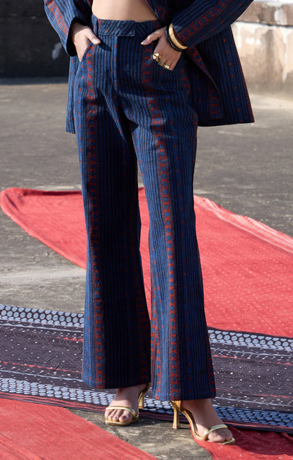 Okhai "Trefoil" Cotton Twill Ajrakh Pants