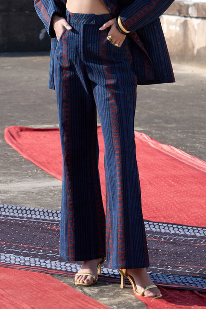 Okhai "Trefoil" Cotton Twill Ajrakh Pants