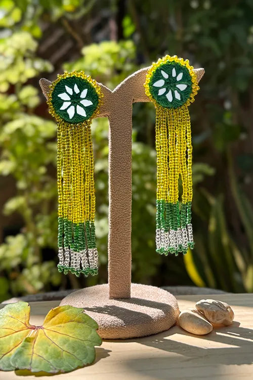 Antarang- Jil-Mil Earrings- Green