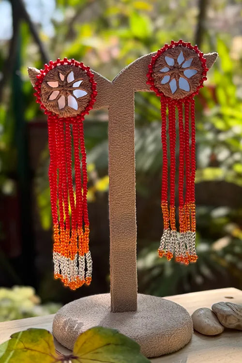 Antarang- Jil-Mil Earrings- Light Brown