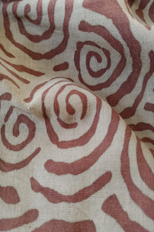 Creative Bee 'MYRON' Natural Dye Block Print Cotton Fabric
