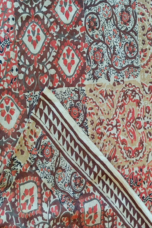 Craetive Bee 'FAYE' Natural Dye Hand Block Printed Multi-Patch Cotton Fabric