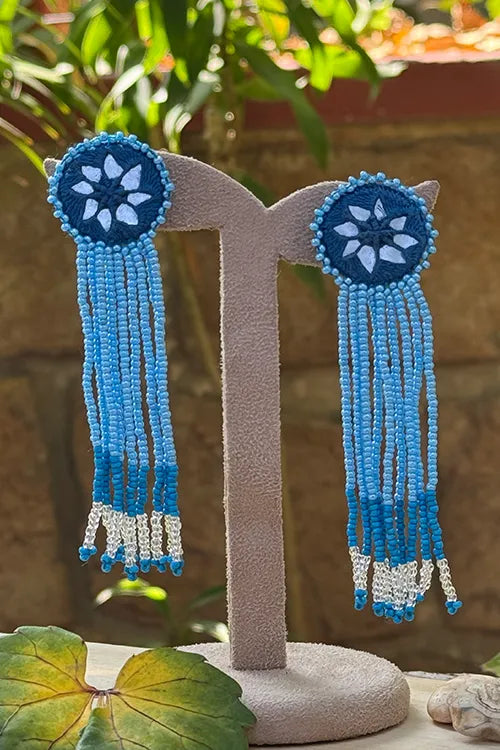Antarang- Jil-Mil Earrings- Royal Blue