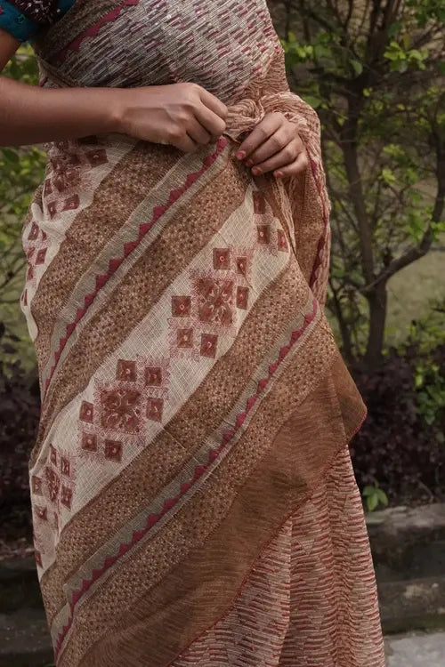 Sadhna"Suvarna"Saree Cotton Kota Doriya