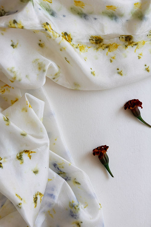 Mulya "NAMI" Eco Printed Habutai Silk Yardage