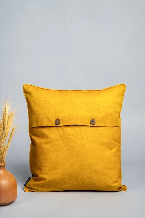 Craftroots Block Printed Sun Flower Cushion Cover