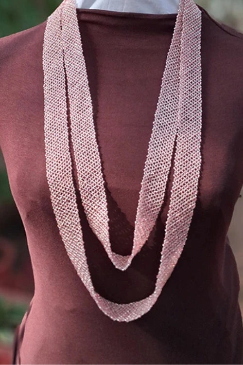 Antarang- Bead Work- Radhika Gulabi Haar [Long Nekpiece]