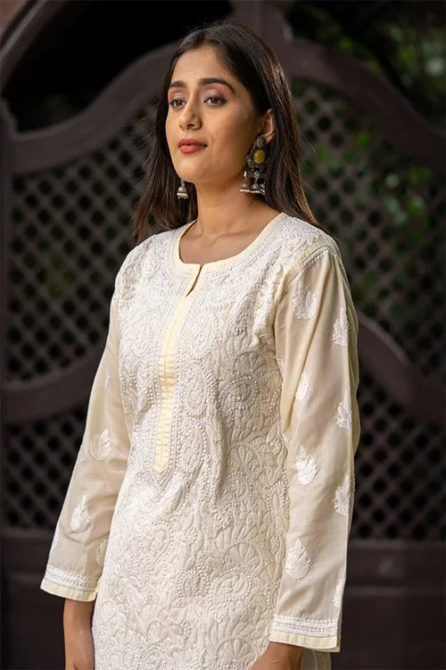 Craftroots All-Over Chikankari Embroidered Kurta