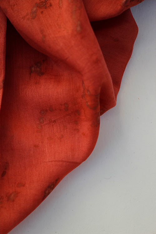 Mulya "SURKH" Eco Printed Cotton Silk Yardage