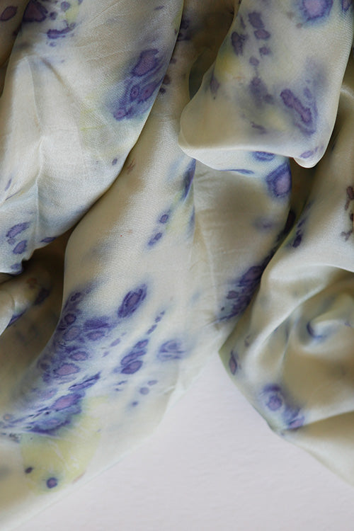 Mulya "FIROZ" Eco Printed Habutai Silk Yardage