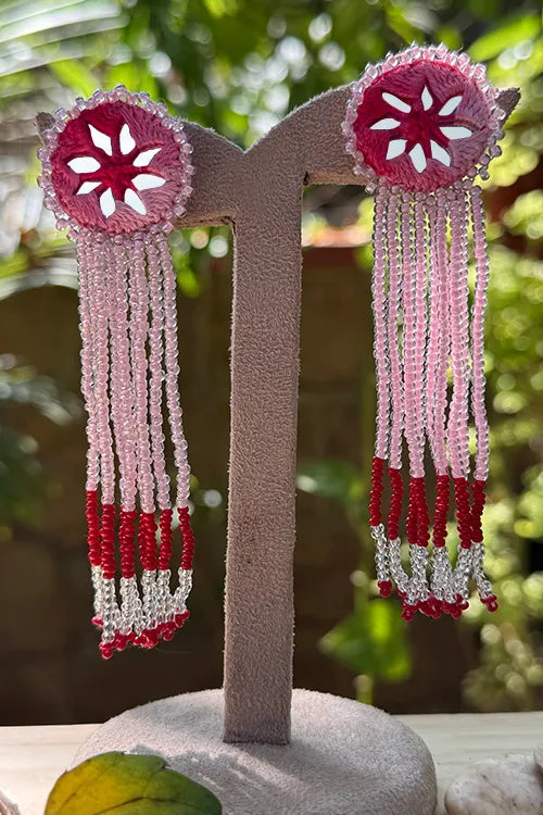 Antarang- Jil-Mil Earrings- Shaded Pink