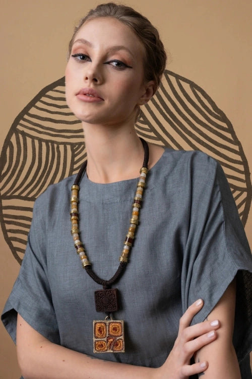 Mayabazaar "Statement" Handwrapping Terra Necklace