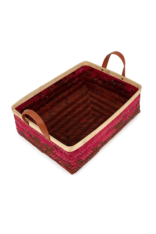 Greenkraftblush Handcrafted Bamboo Tray - Set Of 2